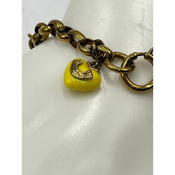Juicy Couture Authentic Guitar Megaphone Heart Crystal Y2K Charm Bracelet - Picture 12 of 14
